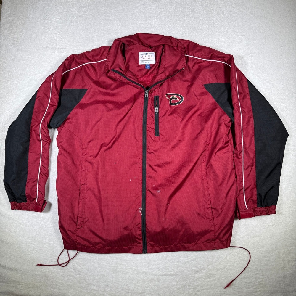 Arizona Diamondbacks MLB Jacket XXL Mens Windbreaker Pullover‎ Full Zip
